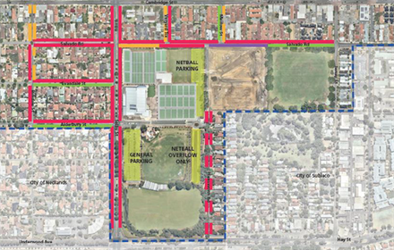 Parking Map for Wembley Sports Park